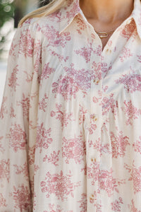 Heart Full Pink Floral Blouse