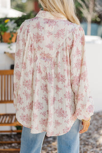 Heart Full Pink Floral Blouse