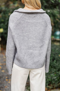 Chill Era Gray Zip Up Sweater