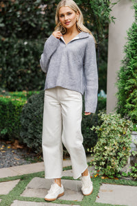 Chill Era Gray Zip Up Sweater