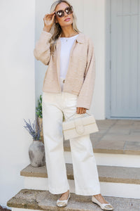 Kind Soul Oatmeal Embellished Cardigan