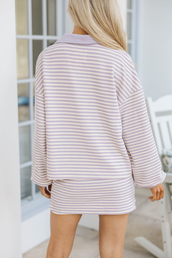 Lovely Life Lavender Striped Set