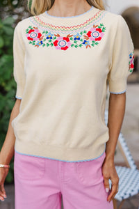 Sweet Journey Cream Sweater