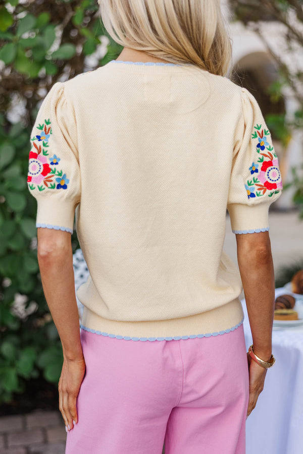 Sweet Journey Cream Sweater