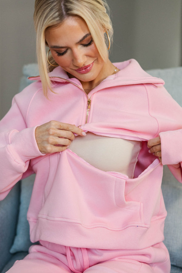 NURSING COLLECTION: Love in Every Layer Pink Pullover
