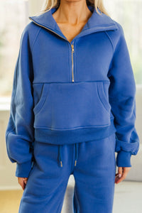 NURSING COLLECTION: Love in Every Layer Blue Pullover