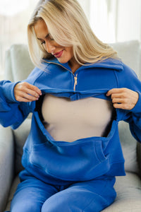 NURSING COLLECTION: Love in Every Layer Blue Pullover