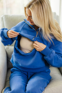 NURSING COLLECTION: Love in Every Layer Blue Pullover