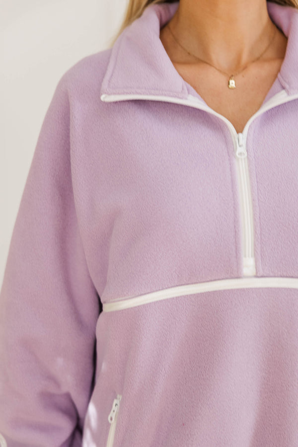 NURSING COLLECTION: Warm Wishes Lavender Lined Pullover