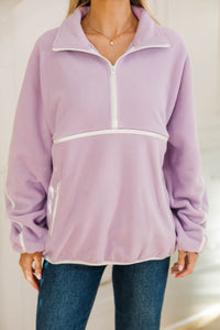 NURSING COLLECTION: Warm Wishes Lavender Lined Pullover