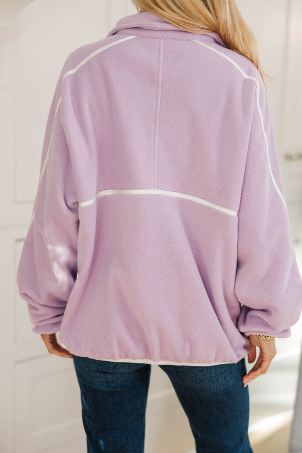 NURSING COLLECTION: Warm Wishes Lavender Lined Pullover