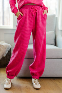 NURSING COLLECTION: Set You Free Fuchsia Quilted Pants