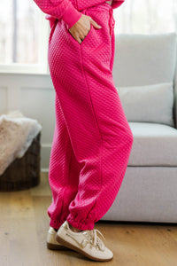 NURSING COLLECTION: Set You Free Fuchsia Quilted Pants