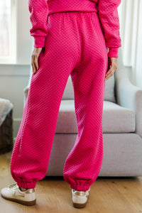 NURSING COLLECTION: Set You Free Fuchsia Quilted Pants