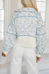 NURSING COLLECTION: Always Direct Light Blue Toile Pullover