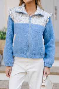 Darling Delight Blue Ditsy Floral Jacket