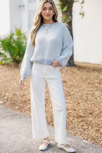 Lovely Layers Light Blue Sweater