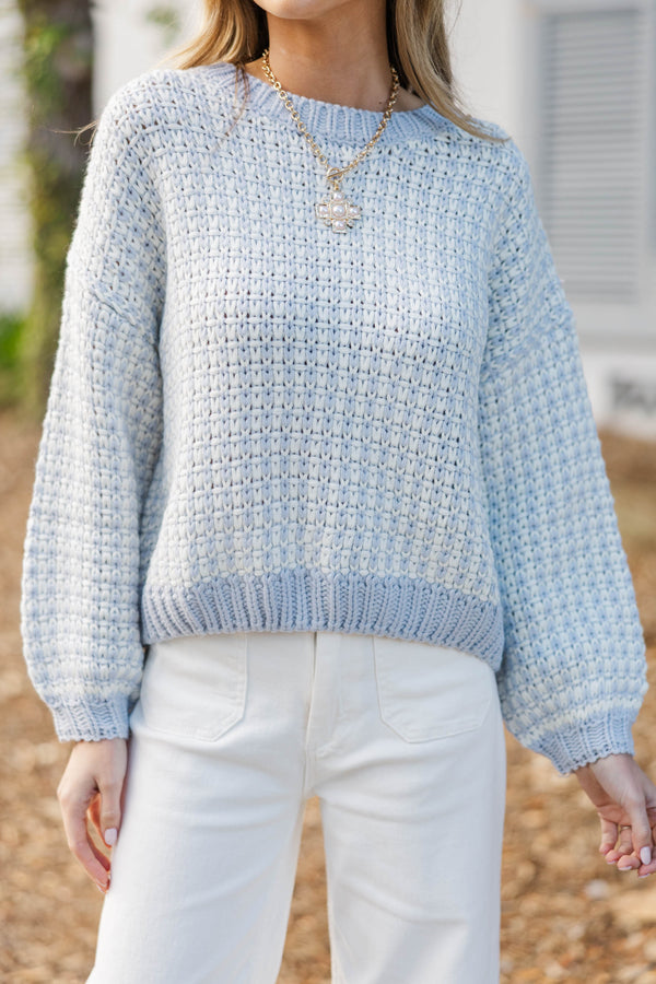 Lovely Layers Light Blue Sweater