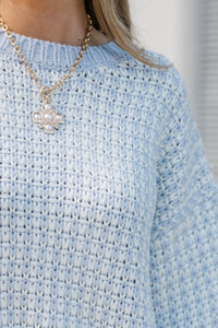 Lovely Layers Light Blue Sweater