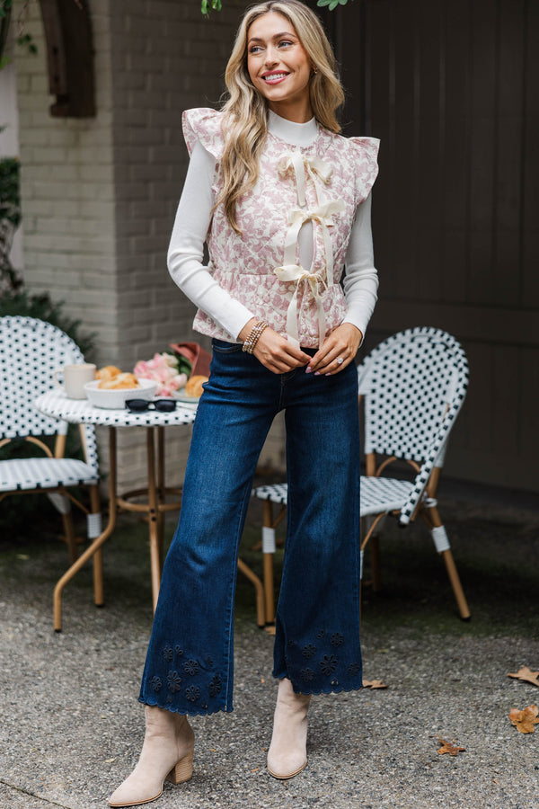 Heirloom Beauty Pink Floral Vest
