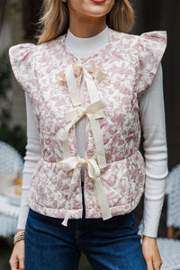 Heirloom Beauty Pink Floral Vest