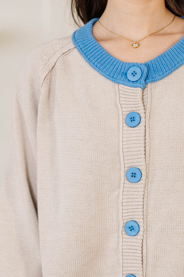 Coffee Run Cream Cardigan