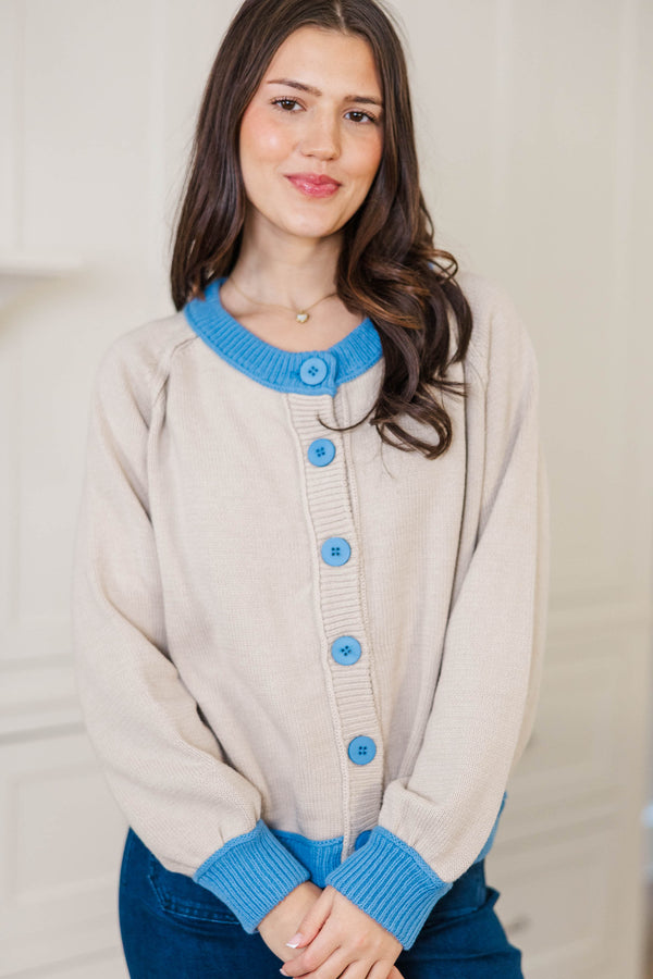 Coffee Run Cream Cardigan