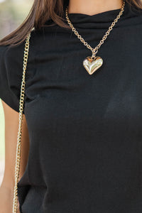 Sweet Like Honey Black Blouse