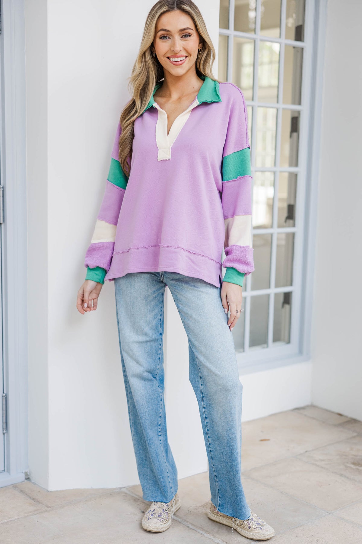 Softly Spoken Lavender Striped Tunic – Shop the Mint