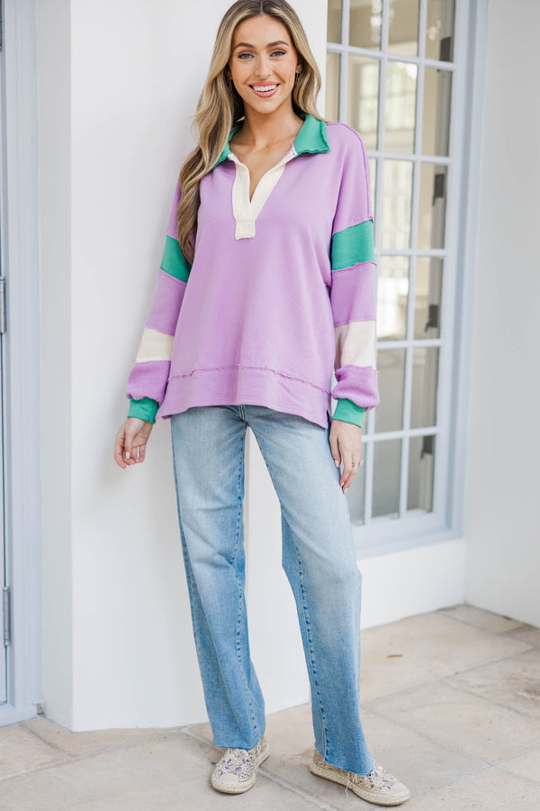 Softly Spoken Lavender Striped Tunic – Shop the Mint
