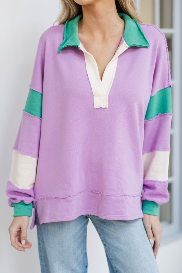 Softly Spoken Lavender Striped Tunic