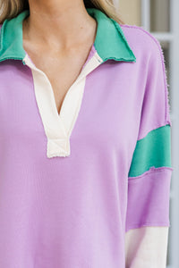 Softly Spoken Lavender Striped Tunic