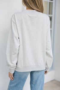 Social Hour Heather Gray Bow Sweater