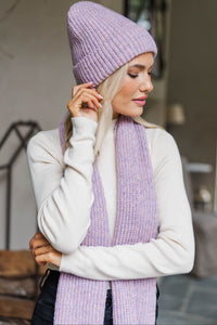 Wrapped in Confidence Pink Multi Hat & Scarf