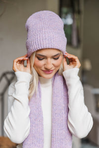 Wrapped in Confidence Pink Multi Hat & Scarf