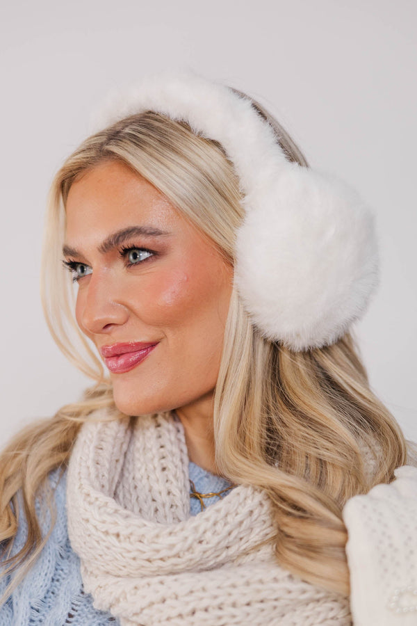 Wrap Up Warmth White Earmuffs