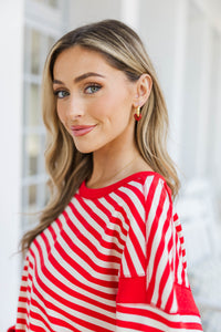 Simply Refined Red Heart Earrings