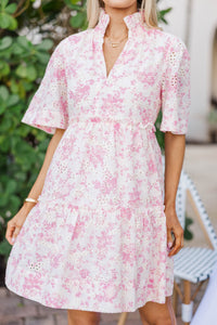 Feeling Your Best Pink Eyelet Babydoll Dress