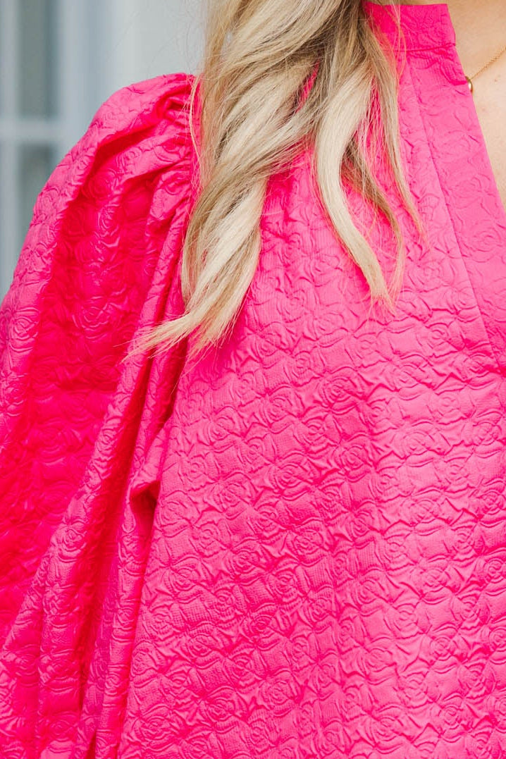 The Idyllic Fuchsia Pink Textured Dress – Shop the Mint