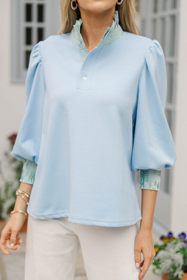 All In Order Blue Blouse