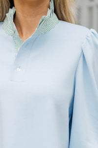 All In Order Blue Blouse