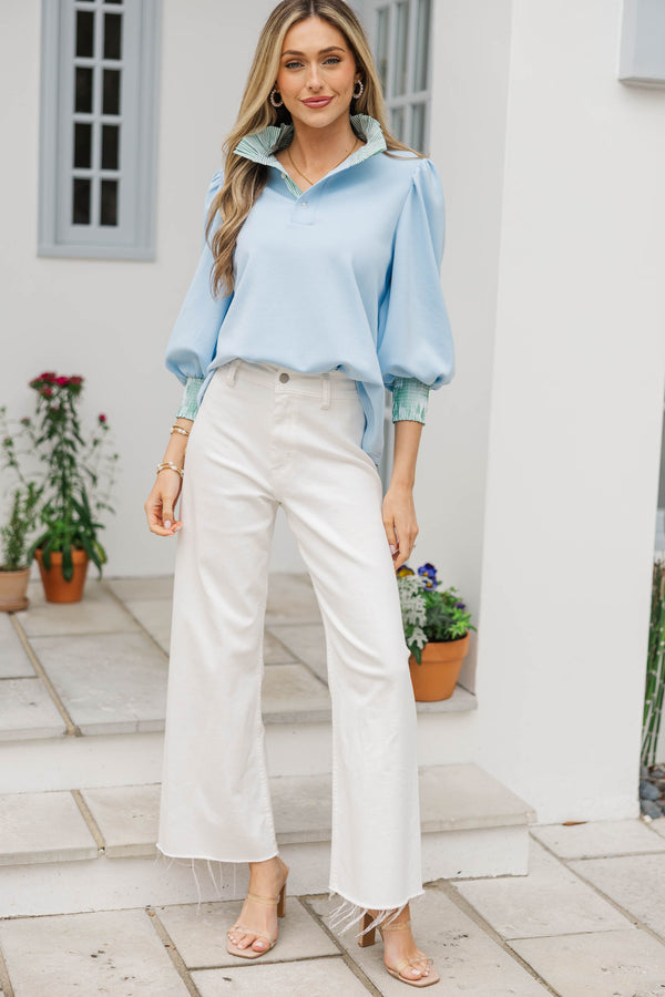 All In Order Blue Blouse