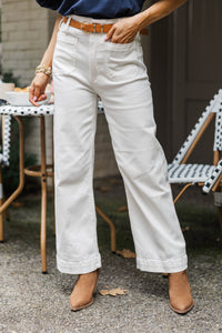 Big Dreams White Wide Leg Jeans