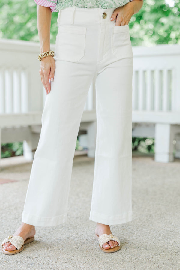 Big Dreams White Wide Leg Jeans
