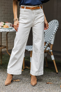 Big Dreams White Wide Leg Jeans