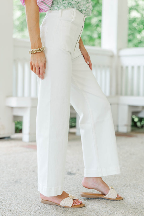 Big Dreams White Wide Leg Jeans