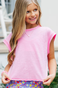 Girls: Easy Go-To Pink Tee
