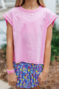 Girls: Easy Go-To Pink Tee