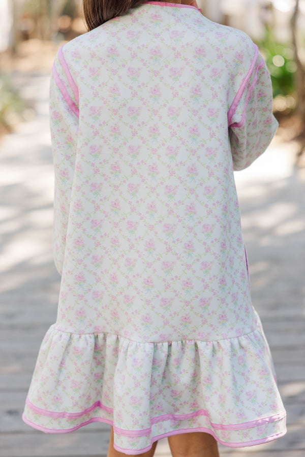 Girls: A Friend To All Mint Floral Dress