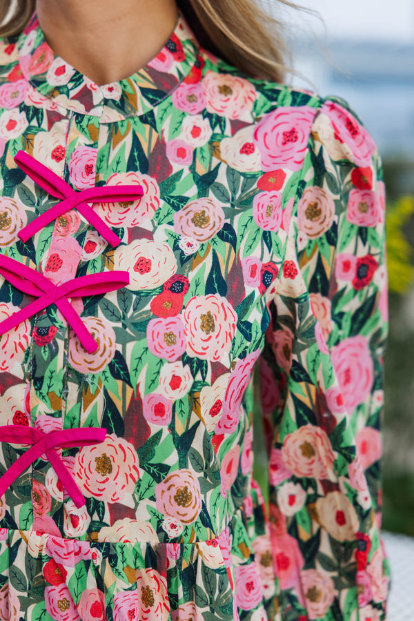 There's Always Hope Pink Floral Dress